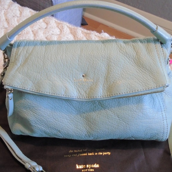 Kate Spade Cobble Hill Little Minka Mint Leather Handbags - Kate Spade Cobble Hill Little Minka Mint Green